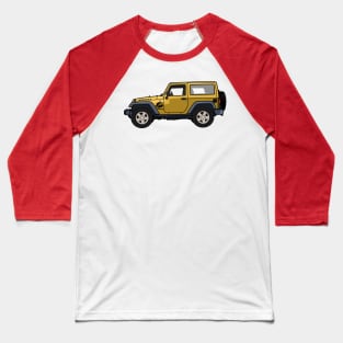 Jeep Wrangler Rubicon 2-door Yellow Baseball T-Shirt